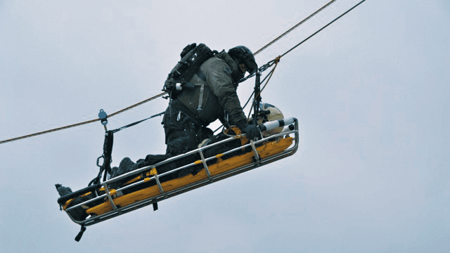 Spencer Boston Tec Rescue stretcher in action