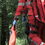 Paramedic in emergency scenario